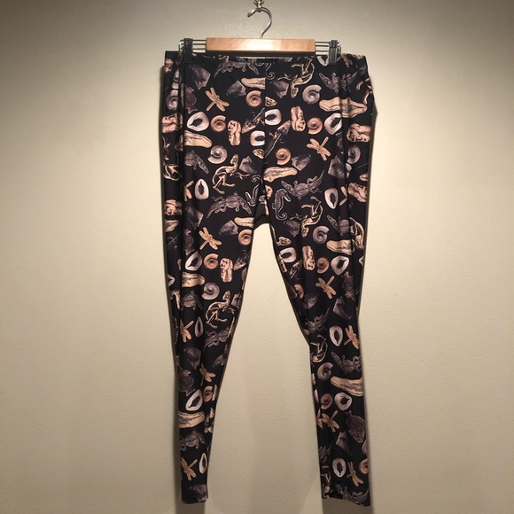 insanity Pants - Fossils Dinosaur Goth Bone Spandex Leggings XL